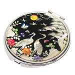 나전칠기 자개 양면 손거울 수제 외국인 손님 선물용 모란꽃 목단송학 : 일상더하기