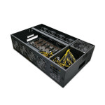 마더보드 8 GPU 채굴 케이스 BTC 비트코인 채굴 케이스 리그 섀시 채굴기 8 팬 2000W PC PSU : 고봉상사