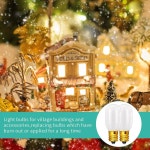 호노슨 30피스 크리스마스 빌리지 전구 6W 교체 전구, E12 칸델라브라 베이스 T20 마을 주택용 LED 액세서리 56부, 트리 : 서초직구월드