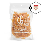 [+터키츄링] 슈퍼츄 강아지 대용량육포 간식 일킬로그램 가득담은 닭가슴살+고구마, 1kg, 1개 : 우주IN