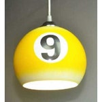 포켓볼 조명 펍 라이트 전등 볼링장 당구공 모양 30cm 돔 넘버등(1호) : 베터직구몰