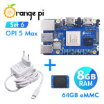 오렌지 파이 5 맥스 8G  5V5A C타입 전원 공급 장치  64G EMMC 모듈 DDR5 RK3588 M.2 PCIE 2.5G LAN WiFi BT 미니 PC 싱글 보드 컴퓨... 