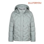 [올포유] 여성 핫멜트 패턴 후드 다운 점퍼 ALDJNA231 : 문정동로데오