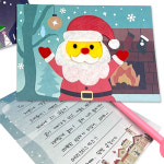 크리스마스 펠트 카드 만들기 겨울 DIY 성탄절  산타 편지 꾸미기 : 스쿨나라몰