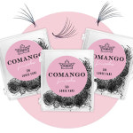 CoMango 500 벌크 속눈썹 익스텐션 팬 6D 10D 12D 14D 16D 포인트 스템 0 05/0 07 C/D 컬 프리메이드 볼륨 3D -0.07mm C 8mm : 디에이치유... 