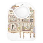 아뜰리에슈 블랭킷 까레 & 새틴 턱받이 세트 돌 하우스 100% 유기농 면 100x100cm 29x21cm : 무꼬따블로