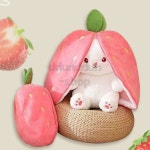 뚠뚠샵 딸기토끼인형 여아선물 아기애착인형 돌선물 애착토끼인형 애착인형 : ddunddunShop