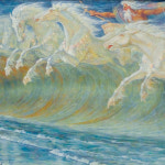 명화 케이스 2471 Walter Crane- Neptunes Horses 월터 크레인 - 넵투누스의 말들 포세이돈 그리스 로마 신화 아이폰XS하드 : Bergamot