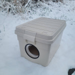 대형 길고양이겨울집 길냥이집 야외고양이 급식소 하우스 : 우드플러스