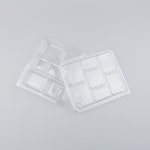 DL309 (7칸) 투명 사각 포장용기 1BOX 400개 세트 : 왕감자 마켓