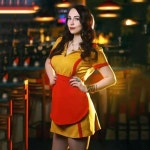 자매 코스프레 유니폼 유혹, 쇼 코스튬 할로윈 연간 패스트 푸드 작업 : 트렌드홈