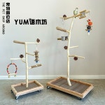 앵무새 횟대 나뭇가지 그네 조류 놀이터 새놀이터 장식용 통나무 : 해패정직몰