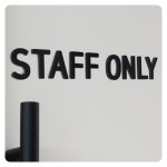 스텝 온리 관계자 외 출입금지 안내 표지판 도어 사인 STAFF ONLY 문 표시 입체 : 지니어스스토어