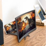 고화질 스마트폰 휴대폰 화면 확대 커브드 스크린 돋보기 확대경 거치대 (A0198) : 꼬슈 COSSU