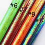 홀로그램원단 A4 시트 30x21cm 무지개 빛깔의 홀로그램 뱀 인조 합성 PU 패브릭 가죽 헤어 리본 DIY 공예 장식 H0245 - 1... 