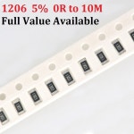200 pcs 1206 10 K 옴 5% 0R  10 M 0.8 W 10R 100R 220R 330R 470 옴 1 K 2.2 100 0R 1R 5/6/7/8/9 R/ k smd : 온세상14