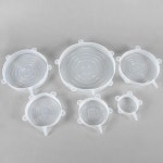 위생적 실리콘 밀폐 덮개 다용도 용기 덮개 6종세트 : Limon Tree