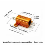 2 개 RX24 5W 10W 25W 금 알루미늄 쉘 저항기 0.1R 0.22R 0.33R 0.5R 0.68R 0.7R 1R 1.5R 2R 3.3R 8R 10R 12 15 47 6 : 온세상14