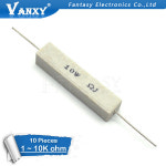 10pcs 10W 시멘트 저항 저항 1 2 5 8 10 15 20 25 100 ohm 1R 2R 5R 8R 10R 15R 20R 25R 100R 1k 2k 10k : 온세상14