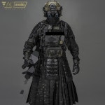 사냥용 위장 전술 기갑 스커트, 에어소트 사격, 플라잉 피쉬 세트, 롱 코트, 중국 스타일, TAC 코스튬 : 더하우스토어