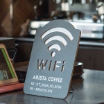 카페 식당 매장 와이파이 Wifi 안내판 우드 디자인 A타입 : 뉴오더샵