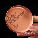 [다도용품 다기받침] 예향원 핸드메이드 매난국죽 사군자 순동 찻잔받침 E-10324 : 예향원