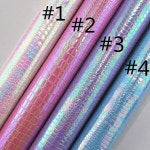홀로그램원단 A4 시트 30x21cm 무지개 빛깔의 홀로그램 뱀 인조 합성 PU 패브릭 가죽 헤어 리본 DIY 공예 장식 H0245 - 1... 