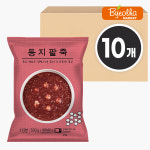 새싹푸드 동지팥죽 500g x10개 냉장 간편죽 건강 영양식 아침 식사대용 파우치 죽 간식 : 마켓별하익스프레스