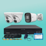 이지피스 4채널 유니뷰 500만화소 실내2대+실외1대 CCTV카메라 세트 방범용카메라 : cctvallshop
