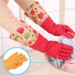 롱 기모고무장갑 김장 두꺼운 긴 김장용고무장갑 : 또또살림