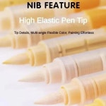 Guangna 아크릴 컬러 소프트 헤드 마커, 페인트 그래피티 세라믹 DIY 상자, 선물 마커 세트, 축제 아트 용품, 12 개, 24 개, 36 개, 48/168 개... 