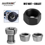 AURWOF M17 6mm 1/4 8mm 9 5mm 10mm 조각 기계 척 너트 전기 라우터 밀링 커터 액세서리 변환 핸들 10x8 collet : 분당플렉스7