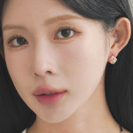 14K18K 콤비 사각 니트 원터치 귀걸이 : 무이노아