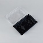 KS0310 검정 투명 직사각 포장용기 1BOX 600개 세트 : 왕감자 마켓