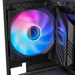 써멀라이트 120mm ARGB CPU 팬, 1500RPM 속도, 검은색 컴퓨터 케이스 조용한 4핀 PWM PC S-FDB 베어링 쿨러 미러 라이트 효과 포함 TL... 