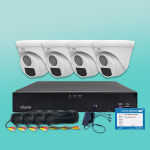 이지피스 4채널 유니뷰 500만화소 실내용카메라 4대 CCTV 세트 방범용카메라 : cctvallshop