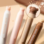 만화 발 젤 펜 세트, 지워지는 블랙 컬러 잉크, 회전 오픈 0.5mm 볼포인트, 쓰기 사무실 학교 A7673, 4 개 : 더리빙마스터