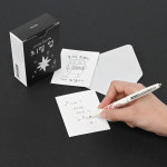 메세지카드 - 리틀두들 치얼업 KR - 응원 위로 카드 봉투 세트 블랙앤화이트 : 모노라이크 디자인