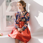 생활한복세트 예화담 저고리+ 인화 다홍 허리치마 생활한복 개량 계량 퓨전 반티 : 생활한복 츄샵