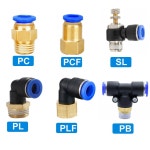 공압 에어 커넥터 피팅 PCF/PL/PLF 4mm 6mm 8mm 스레드 1/8 1/4 3/8 1/2 호스 파이프 ODmm6-1I8 PC : 분당플렉스10