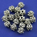 티베탄 실버 스터드 튜브 스페이서 비드, 4.8x4.6mm 구멍, 1.3mm, H2486, 70 개 : 반월마켓29