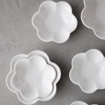 메리 플라워 찬기 도자기 디저트 반찬 접시 : 스푼센스