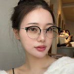 복고 빈티지 동그란 원형 블루라이트 차단 패션 하금테안경 : 하루홀릭