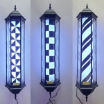 LED 미용실 싸인볼 이발소 헤어샵 벽걸이 회전 간판 : 여우세계