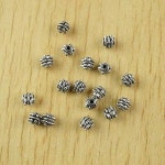 티베탄 실버 스터드 튜브 스페이서 비드, 4.8x4.6mm 구멍, 1.3mm, H2486, 70 개 : 반월마켓29