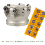 2 원형 페이스 플루트 및 50MM 10개 EMR6R 인서트 60MM 10PCS RPMT1204 EMRW6R 50-22-4T : 얼이즈