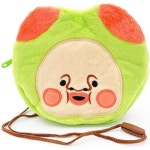 츠무츠무 코비토즈칸 파우치 지퍼 가방 크로스백 병맛 일본 애니 일본직수입 카쿠레모모지리 얼굴모양 인형 : 하이바카