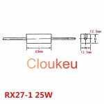 시멘트 저항 수평 SQP RX27 25W 5 8R 2R 2 4R 7R 3R 3 9R 4 5R 6R 6 7 1 pieces- 25W-8.2R : 분당플렉스13