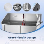 CO-Z 50인치 전기 반려견 목욕 스테이션 높이 조절 가능, 중형 소형견을 위한 전문 1 34INCH Basic (without S : 서초직구환희