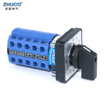 ZHUCO 회전식 다용도 전환 캠 스위치 패널 마운트, SZW26/LW26-20 0-9, 10 포지션 5 상 20A, 660V 제어, 64X64, 0-9.5 48X48mm... 